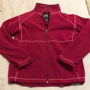 L. L. Bean Pink Fleece Zip Jacket